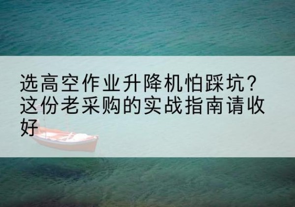 长子高空作业升降机厂家推荐-选高空作业升降机怕踩坑？这份老采购的实战指南请收好